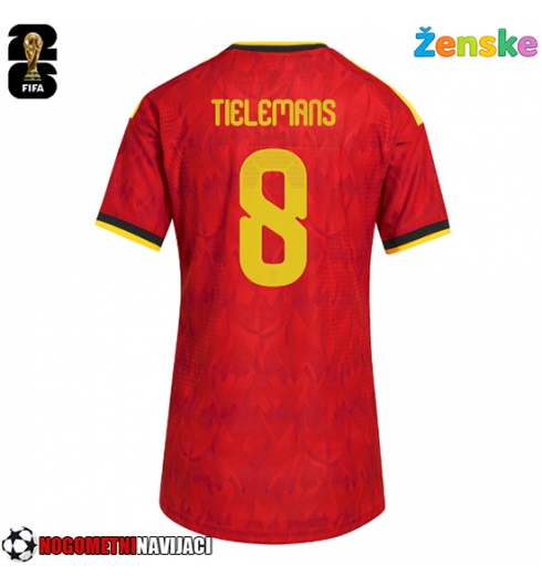 Ženske Nogometnih dresov Belgija Youri Tielemans #8 Domači SP 2026 Kratki rokavi Ženske Nogometnih dresov Belgija Youri Tielemans #8 Domači SP 2026 Kratki rokavi